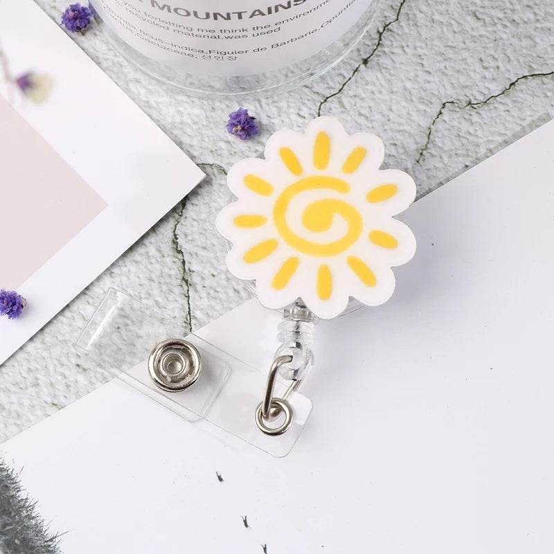 New Nurse Doctor Retractable Badge Reel with Horizontal Style Students ID Business Card Work Card Badge Holder Office Supplies