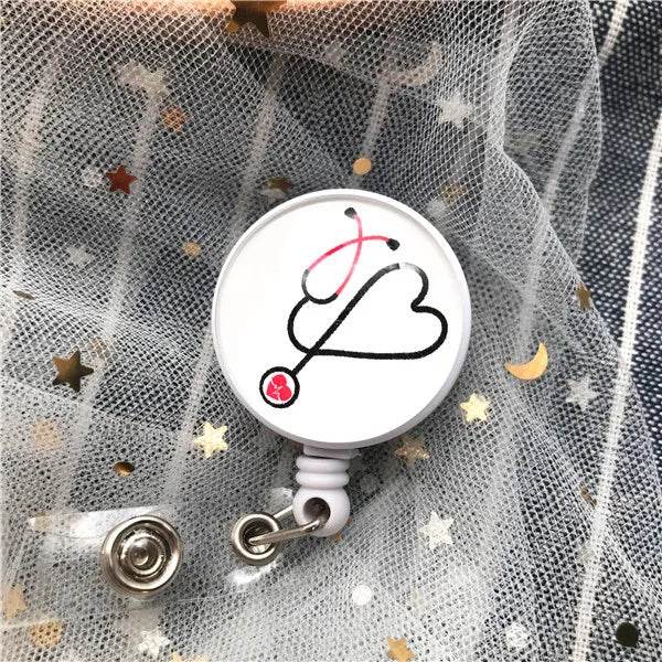 New Arrival Top Quality Retractable Doctor Nurse Badge Reel Fashion Cartoon cute Students ID Card Badge Holder Y24
