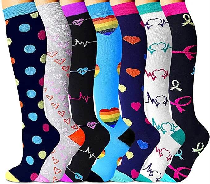 Men Women Socks Compression Socks Elastic Sports Beautiful Leg Nurse Stocking Jogging Climbing Cycling Flight Excercise