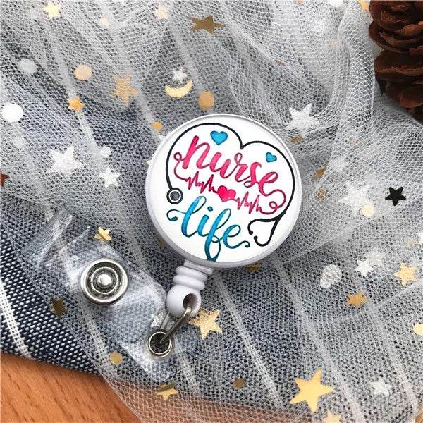 New Arrival Top Quality Retractable Doctor Nurse Badge Reel Fashion Cartoon cute Students ID Card Badge Holder Y12