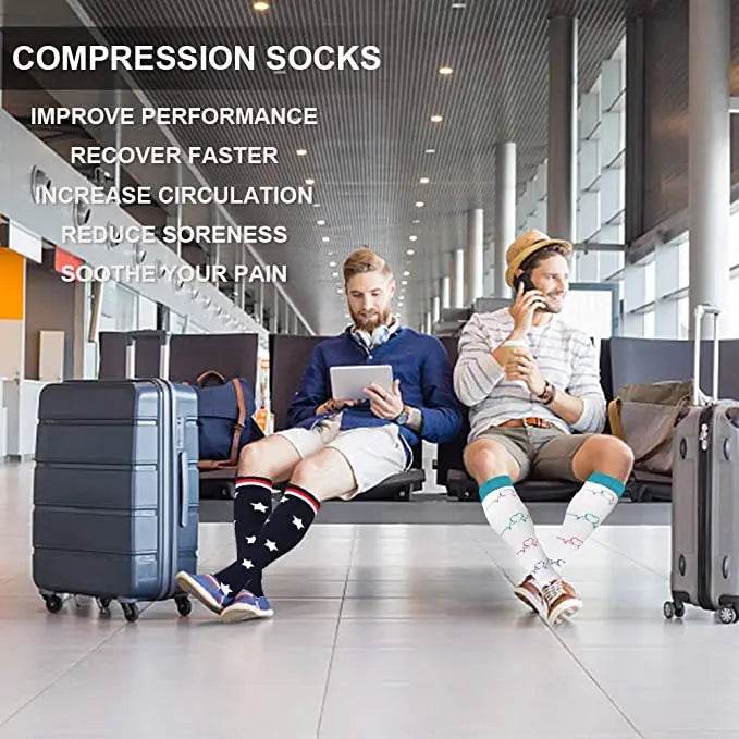 Compression Socks Men Women Running Sports Compression Stocking For Anti Fatigue Pain Relief Knee Prevent Varicose Veins Socks