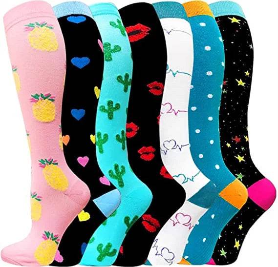 Men Women Socks Compression Socks Elastic Sports Beautiful Leg Nurse Stocking Jogging Climbing Cycling Flight Excercise