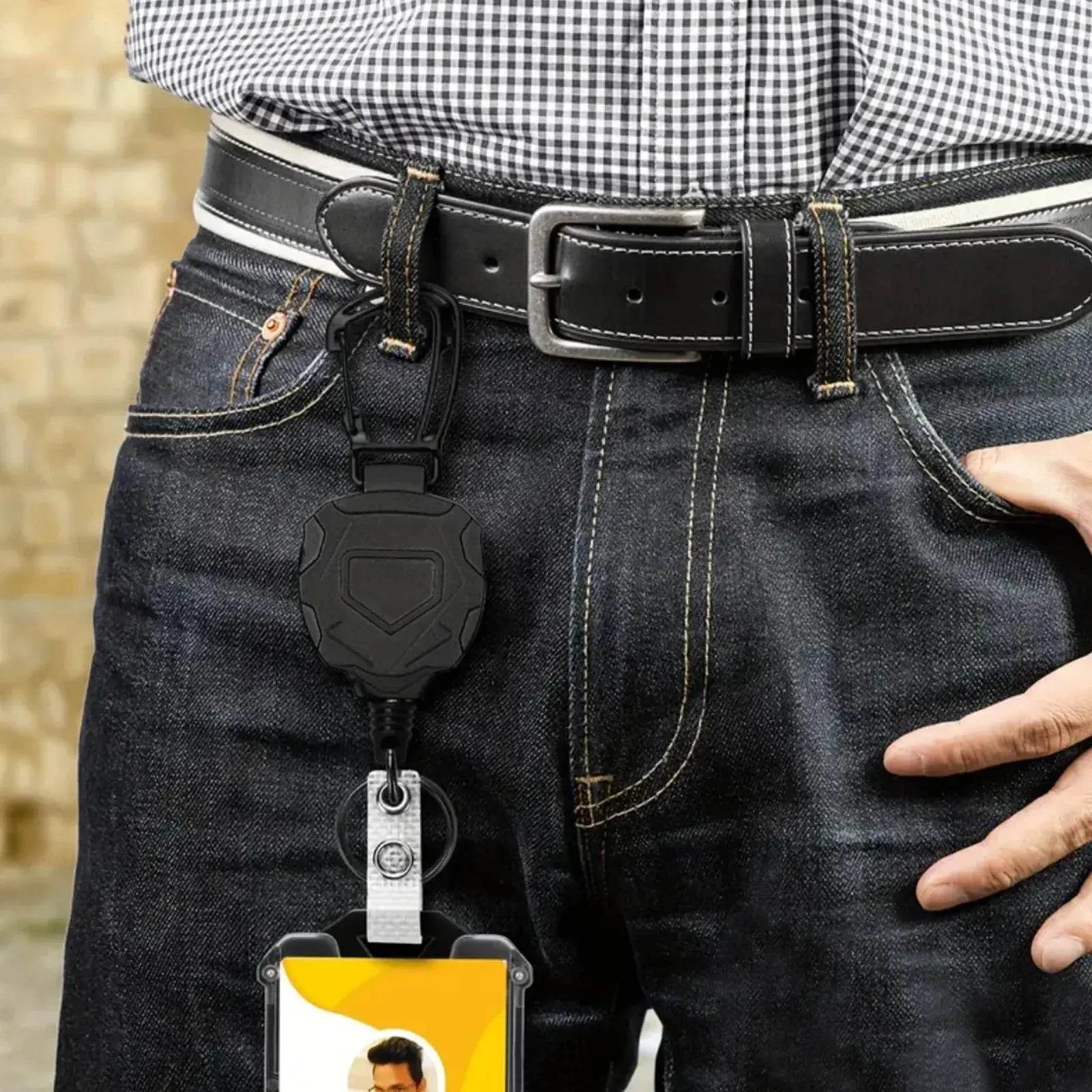 Heavy Duty Retractable Badge Reel, Carabiner Key Chain