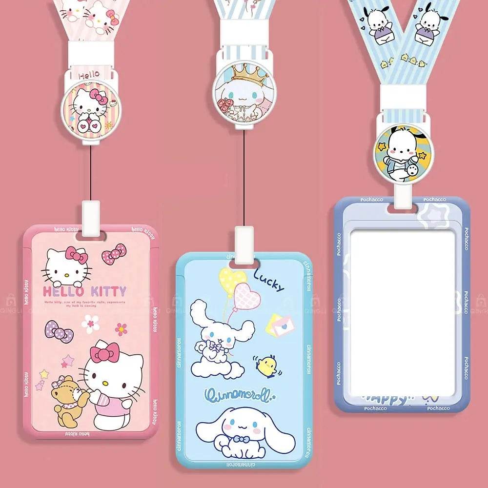 Hello Kitty ID Badge Reel, Card Holder, Neck Lanyard