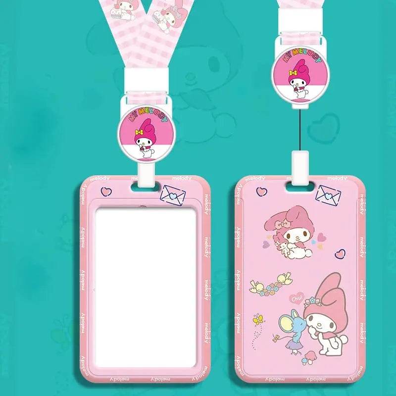 Hello Kitty ID Badge Reel, Card Holder, Neck Lanyard Pink