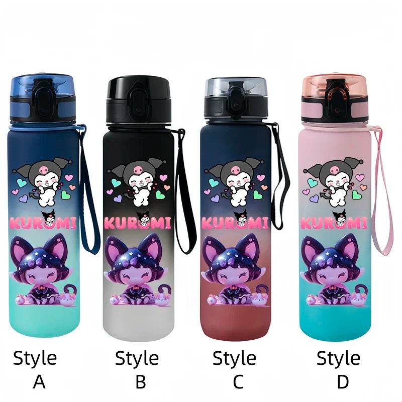 Kuromi Water Bottle – Durable, High-Temperature Resistant Frosted Plastic Cup