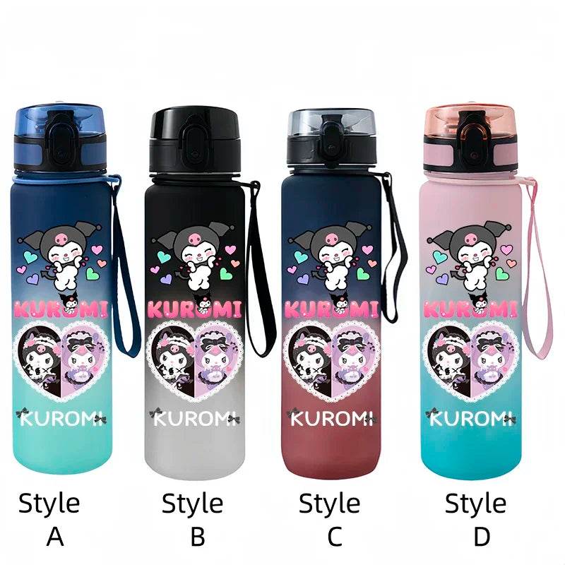 Kuromi Water Bottle – Durable, High-Temperature Resistant Frosted Plastic Cup kl20