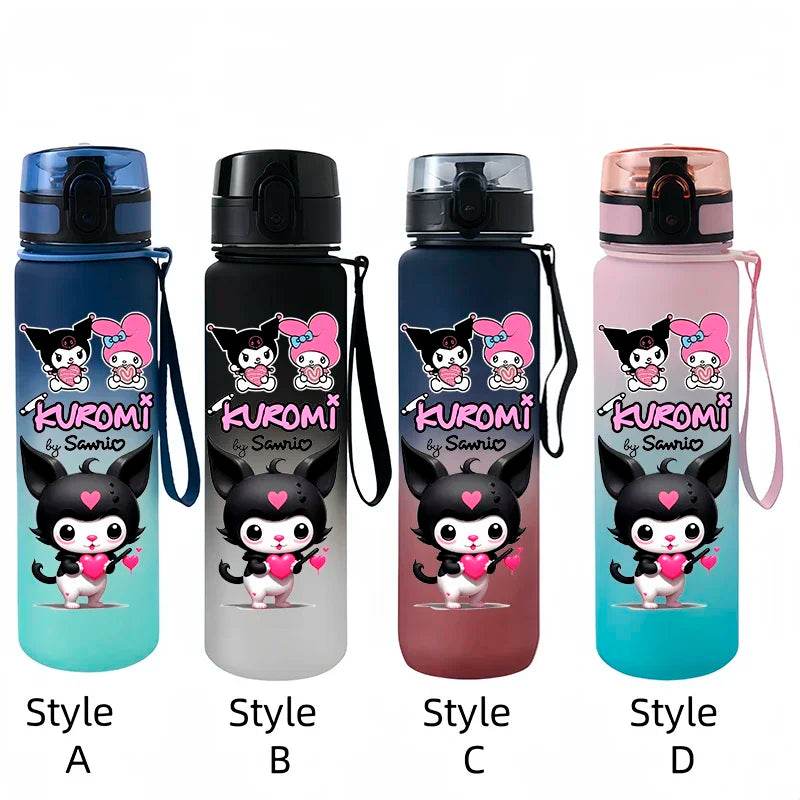 Kuromi Water Bottle – Durable, High-Temperature Resistant Frosted Plastic Cup kl19