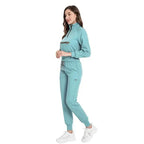 Long Sleeve Scrub Jacket and Matching Pants Set, Jogging Style, Scrubs Sets