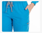 Long Sleeve Scrub Jacket and Matching Pants Set, Jogging Style, Scrubs Sets