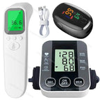 Medical Arm Blood Pressure Cuff, Thermometer, Pulse-Ox Set, Nurse, Doctor Set 8
