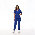 Medical Scrubs, Uniform, Doctor and Nurse Scrubs, Quick-Dry, 2 Piece Set Top and Jogger Style Bottom