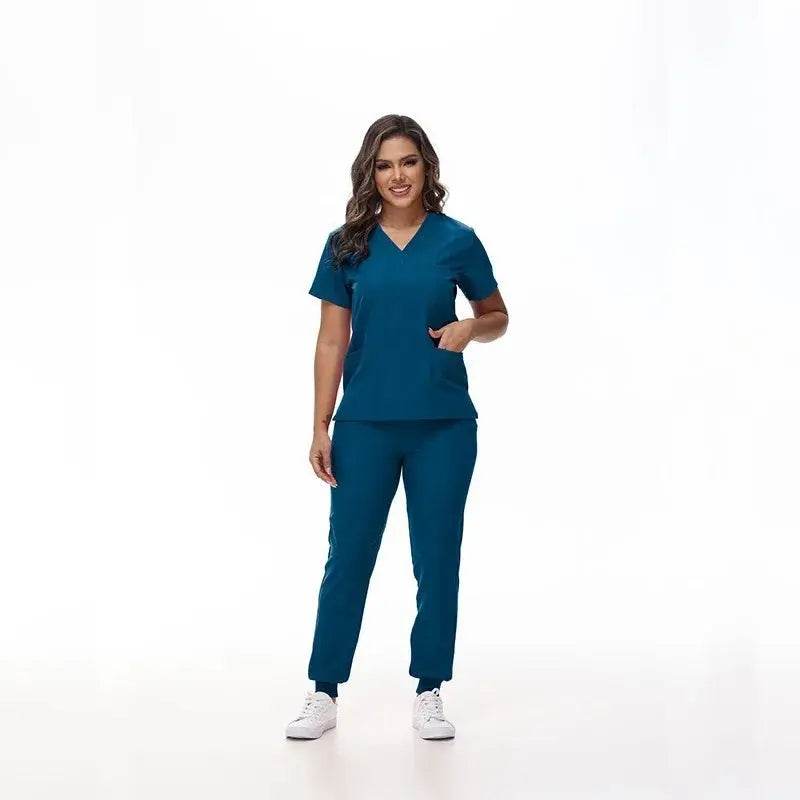 Medical Scrubs, Uniform, Doctor and Nurse Scrubs, Quick-Dry, 2 Piece Set Top and Jogger Style Bottom