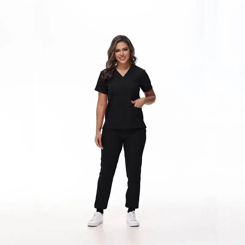 Medical Scrubs, Uniform, Doctor and Nurse Scrubs, Quick-Dry, 2 Piece Set Top and Jogger Style Bottom
