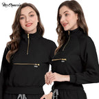 Medical Uniform Scrubs Jacket for Nurse, Doctor, Tech, Long Sleeves, Pockets