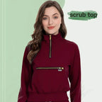 Medical Uniform Scrubs Jacket for Nurse, Doctor, Tech, Long Sleeves, Pockets