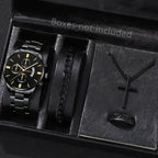 Men's Stainless Steel Watch, Luxury Calendar Quartz Wrist Watch, Men's Business Watch Blick B