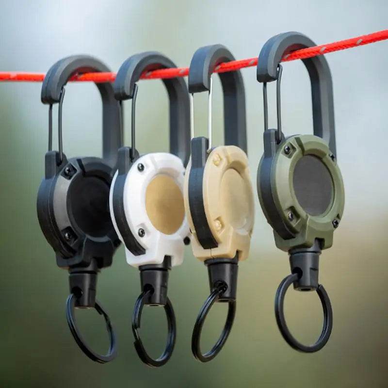 Heavy Duty Retractable Pull Badges, ID Reel Carabiner, Key Chain Key Holder