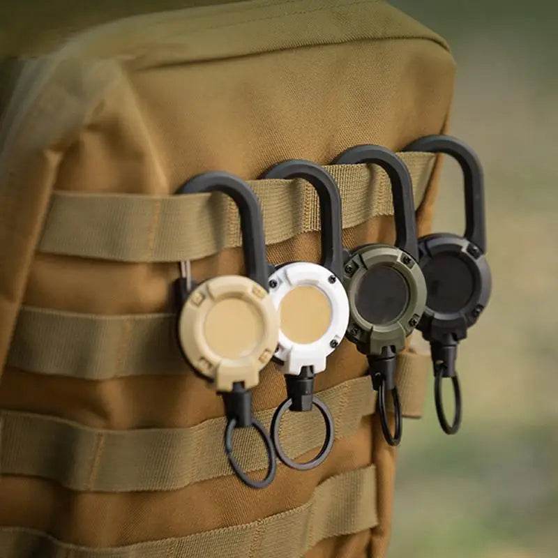 Heavy Duty Retractable Pull Badges, ID Reel Carabiner, Key Chain Key Holder