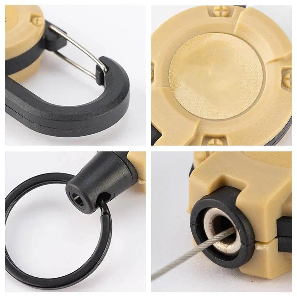 Heavy Duty Retractable Pull Badges, ID Reel Carabiner, Key Chain Key Holder