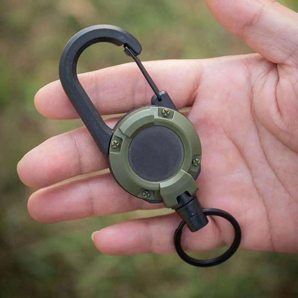 Heavy Duty Retractable Pull Badges, ID Reel Carabiner, Key Chain Key Holder