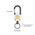 Heavy Duty Retractable Pull Badges, ID Reel Carabiner, Key Chain Key Holder White United States