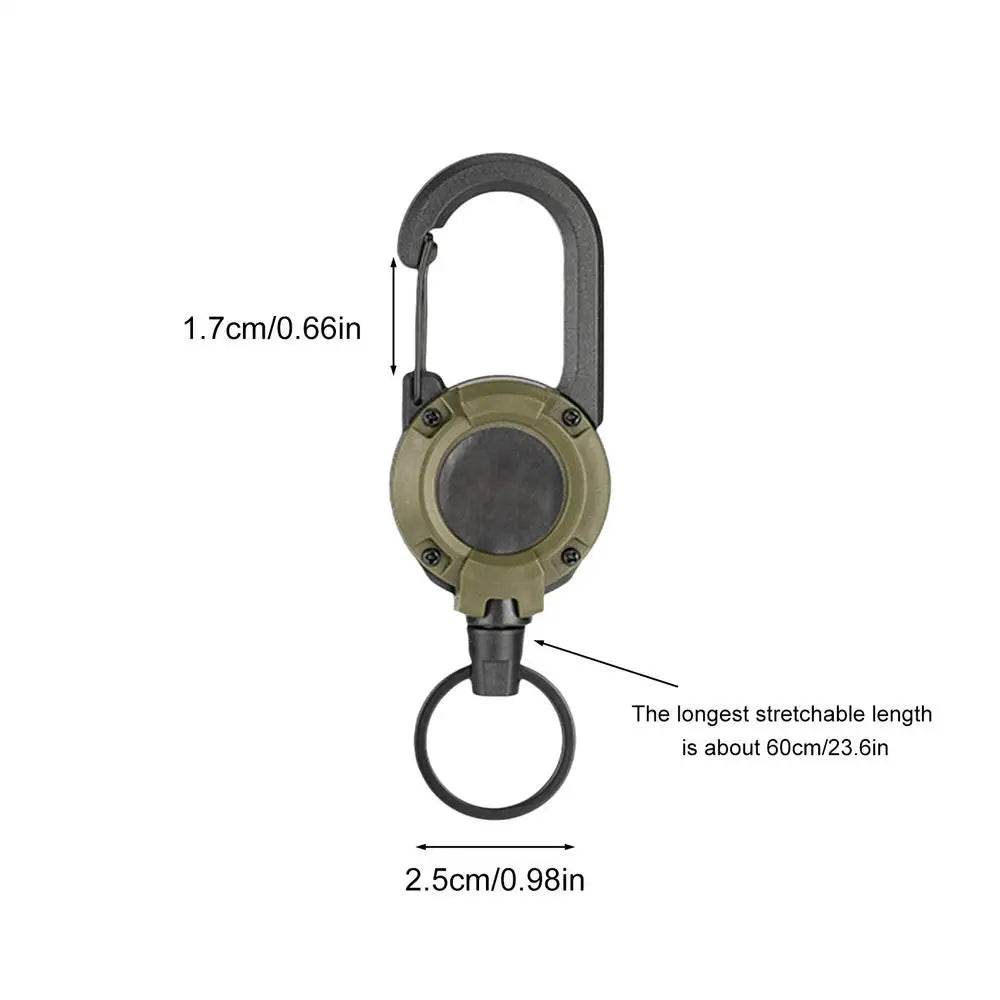 Heavy Duty Retractable Pull Badges, ID Reel Carabiner, Key Chain Key Holder Green United States