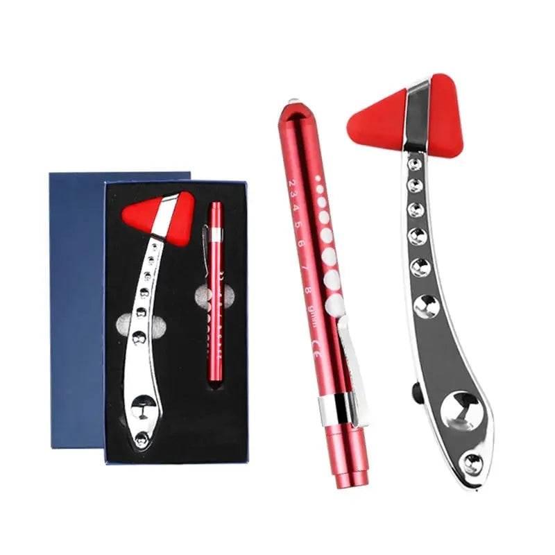 Neurological Diagnostic Percussor, Reflex Percussion Hammer Set with LED Penlight