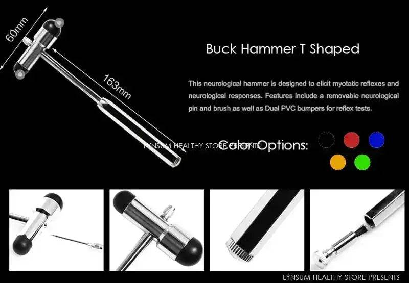 Neurological Percussion Set-Reflex Hammer Set, Includes Pinwheel, Babinski Hammer,Taylor Buck Hammer,Diagnostic Kit