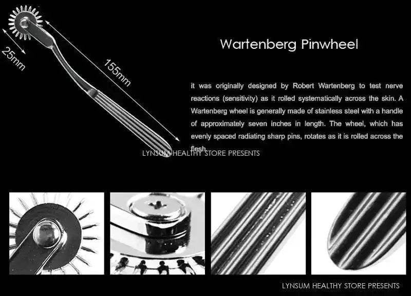 Neurological Percussion Set-Reflex Hammer Set, Includes Pinwheel, Babinski Hammer,Taylor Buck Hammer,Diagnostic Kit