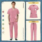 Unisex Medical Scrub Sets for Healthcare Professionals - Surgical and Medical Workwear 42168-Pink
