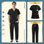 Unisex Medical Scrub Sets for Healthcare Professionals - Surgical and Medical Workwear 42168-Black