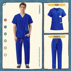 Unisex Medical Scrub Sets for Healthcare Professionals - Surgical and Medical Workwear 42168-Royal blue