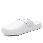 Nurses Shoes, Doctors Shoes, Waterproof Slide-on, Non-slip Clogs White(0225)