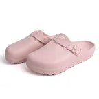 Nurses Shoes, Doctors Shoes, Waterproof Slide-on, Non-slip Clogs Smoke pink(0225)