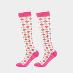 New Arrival Compression Socks Pressure Calf Socks Sports Long Socks for Running Nurse Socks Elastic Leggings Compression Stockings Rose Red Diamond