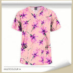 Printed Scrub Tops Medical Tops 64001-32