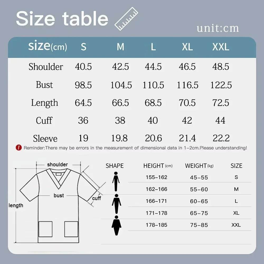 Printed Nurse Scrubs Tops - Stylish Uniforms for Doctors and Nurses