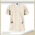 Printed Scrubs Tops for Hospital Workers, Nurses, MDs, and Techs - Uniform Medical Tops 64001-16