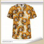 Printed Scrubs Tops for Medical Professionals - Hospital Uniforms for Nurses, MDs, and Techs 64001-31