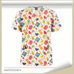 Printed Medical Scrubs Tops for Nurses, Doctors, and Healthcare Technicians 64001-20