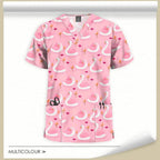 Printed Women's Scrub Tops for Nurses and Doctors - Stylish and Comfortable 64001-29