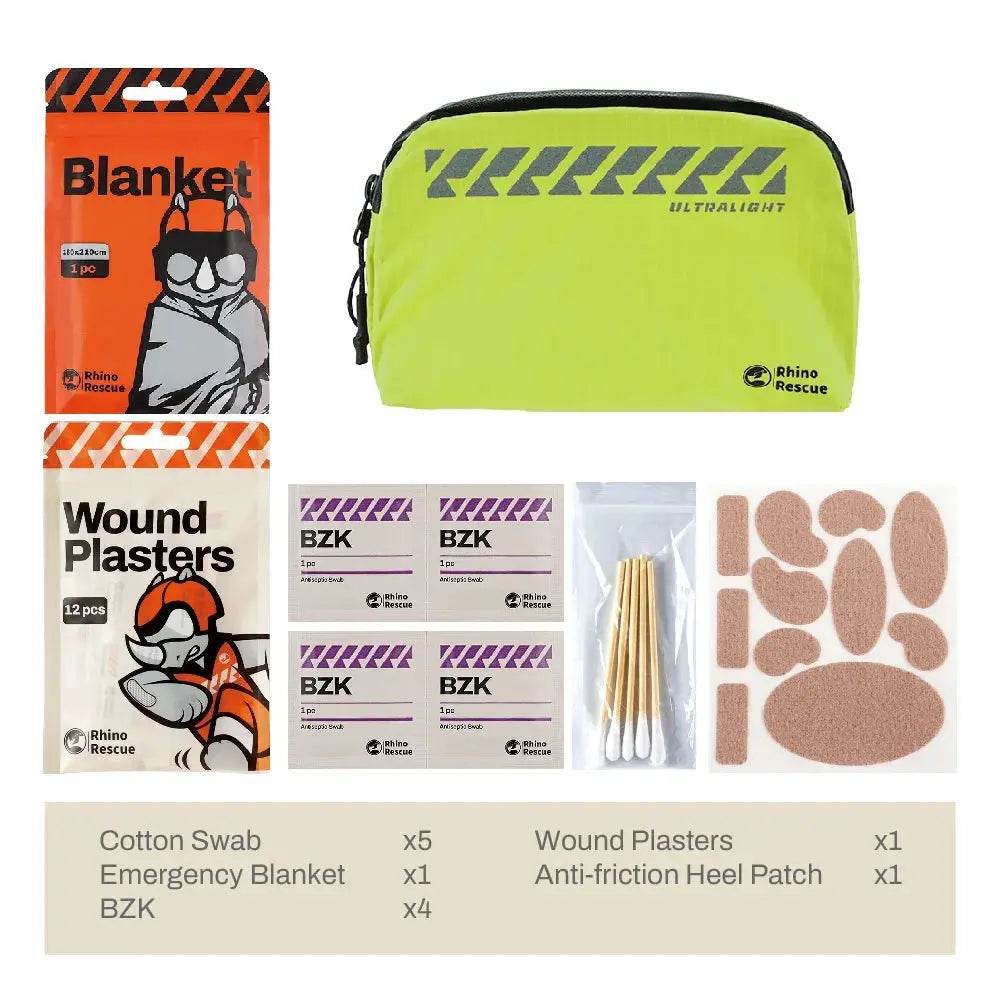 RHINO RESCUE Outdoor Portable Lightweight First Aid Kit Green