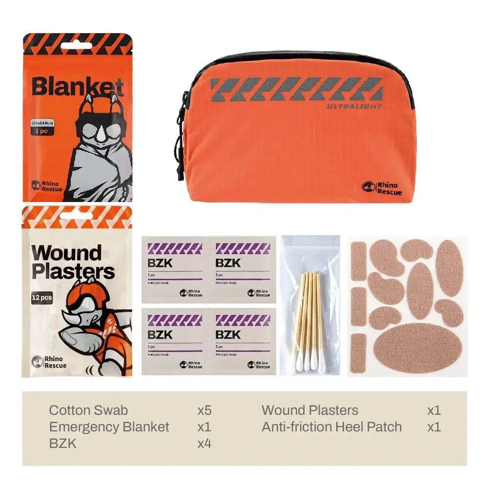RHINO RESCUE Outdoor Portable Lightweight First Aid Kit Orange