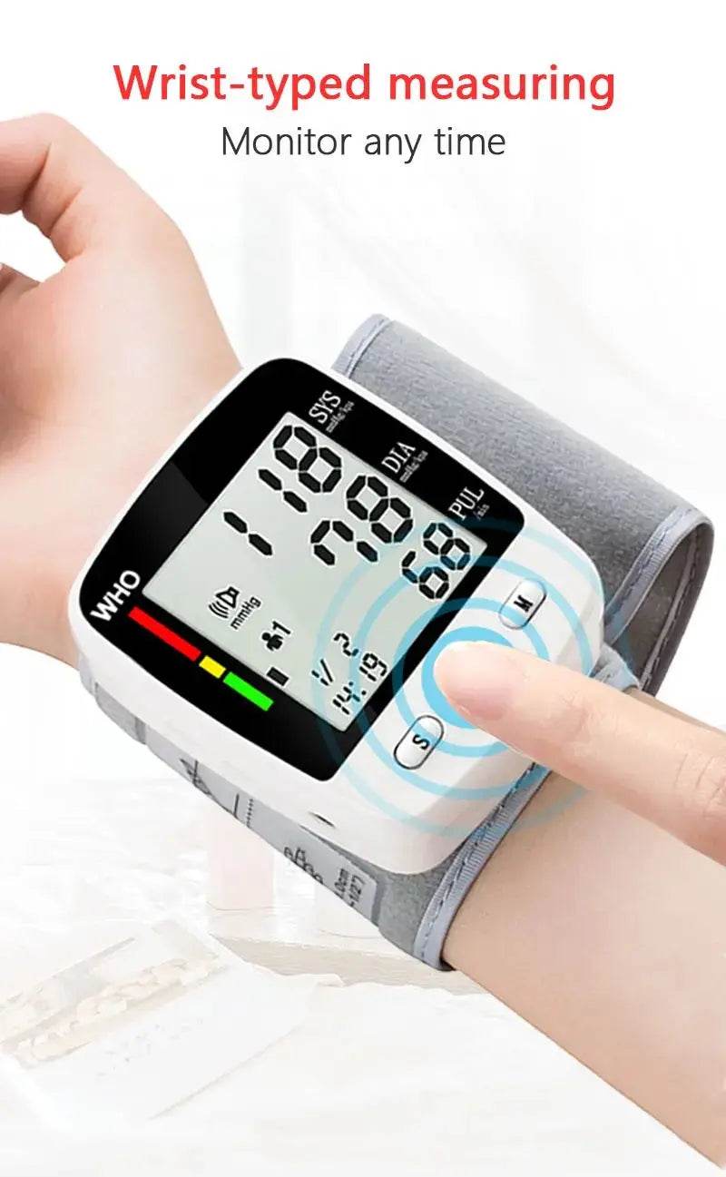 Rechargeable Digital Blood Pressure Monitor, Wrist Electronic BP Cuff