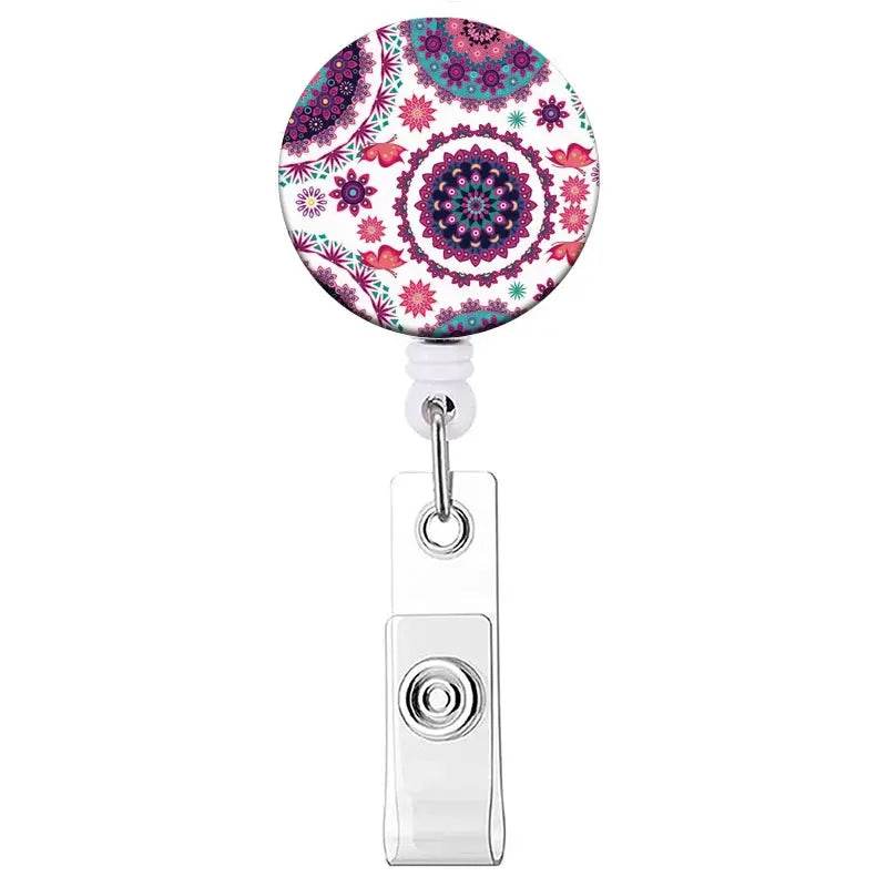 Retractable Badge Reel, Reel Clip, Card Holders, Healthcare Novelties and Gifts PURPLE