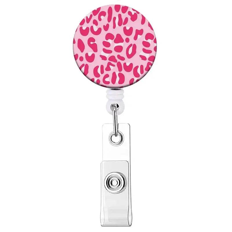 Retractable Badge Reel, Reel Clip, Card Holders, Healthcare Novelties and Gifts ROSE RED