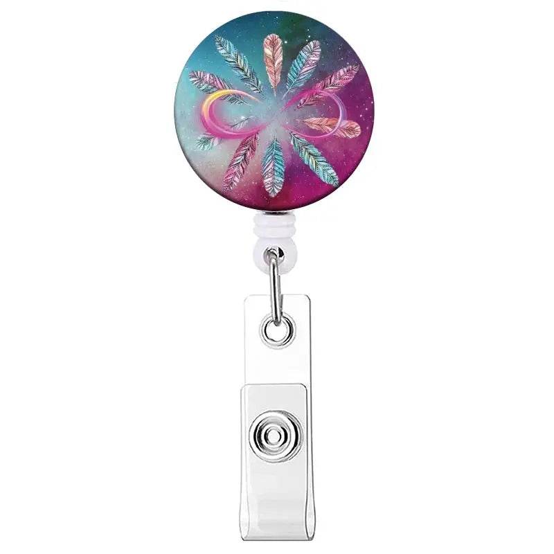 Retractable Badge Reel, Reel Clip, Card Holders, Healthcare Novelties and Gifts WHITE