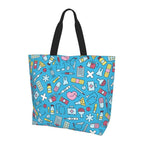 Spacious Eco-Friendly Healthcare Tote Bag with Durable Handles and Secure Zipper Closure