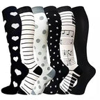 6 Pairs of Men and Women Compression Socks - Ideal for Running, Soccer, and Everyday Comfort!